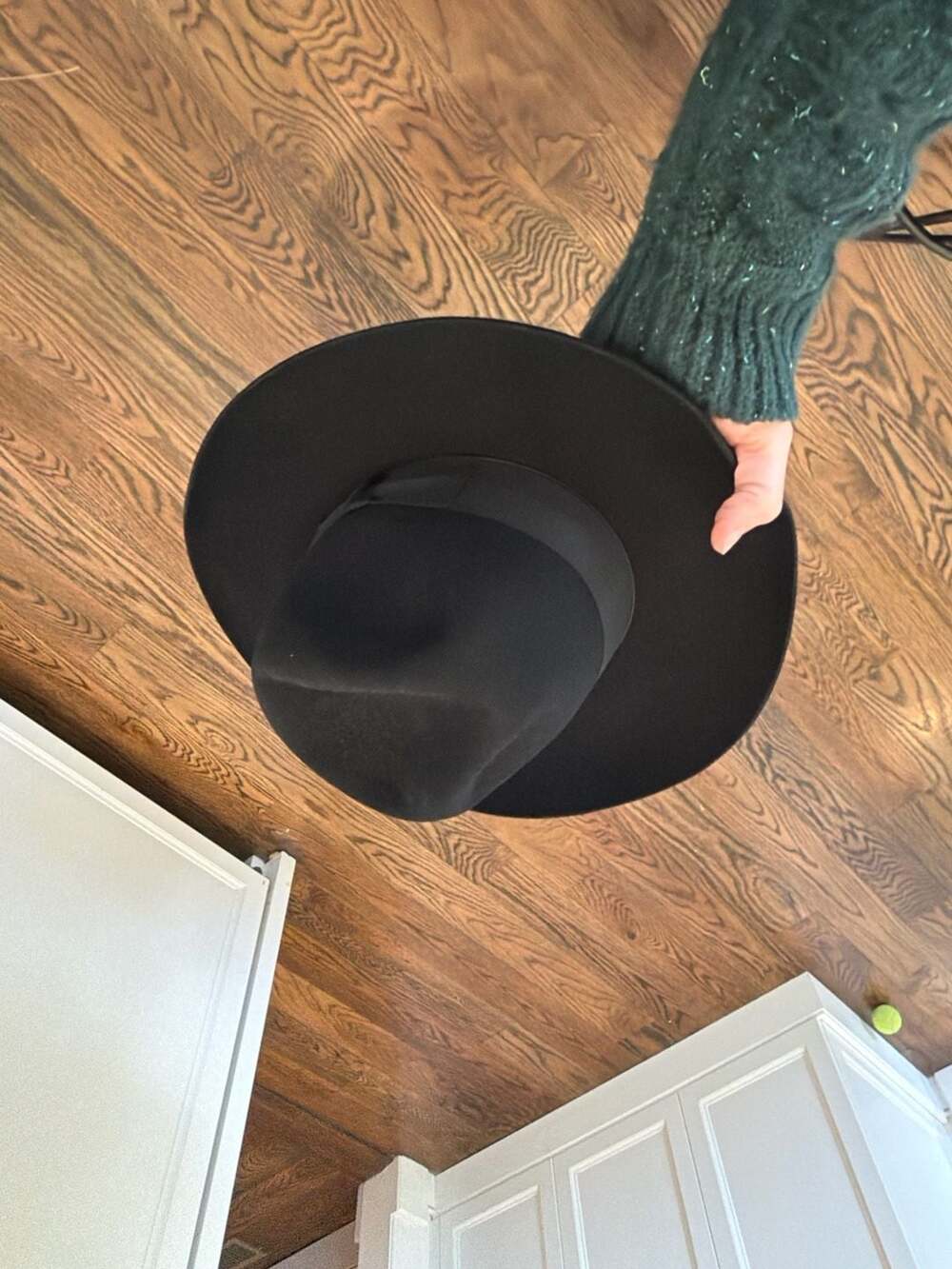 Borsalino Trionfo Bari II Black Felt Fedora Hat Box 3.5” rim GREAT cond. FAST H1